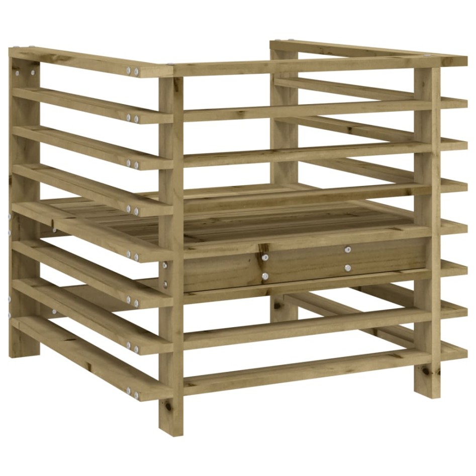 Sillones de jardín 2 unidades madera impregnada de