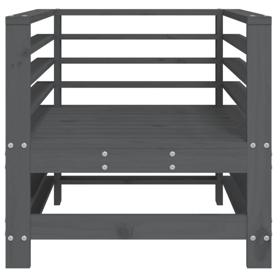 Sillones de jardín 2 unidades madera maciza de pino