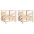 Sillones de jardín 2 unidades madera maciza de