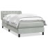 Cama box spring con colchón terciopelo gris claro 90x210