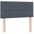 Cama box spring con colchón terciopelo gris oscuro 80x220
