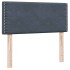 Cama box spring con colchón terciopelo gris oscuro 90x220