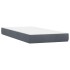 Cama box spring con colchón terciopelo gris oscuro 90x220