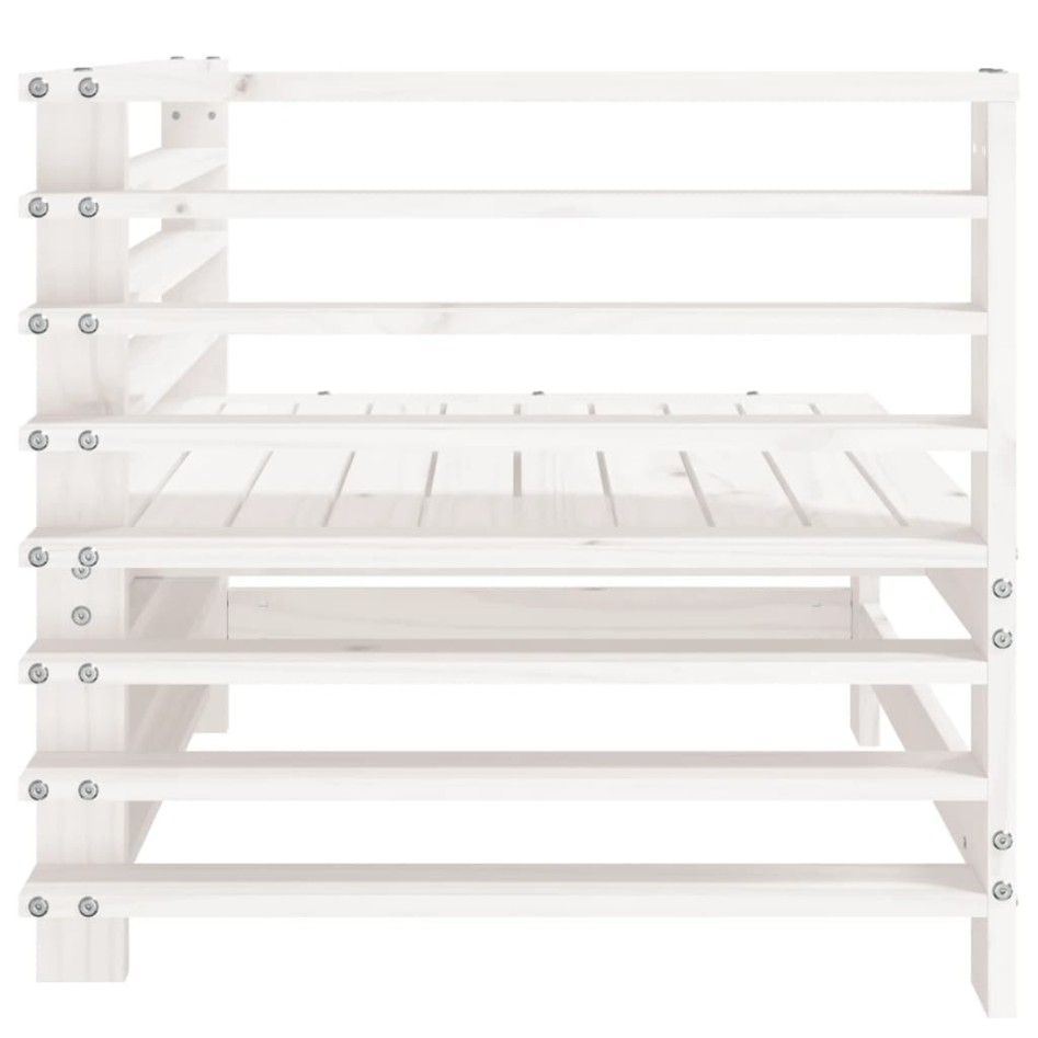 Sofás de esquina de jardín 2 uds madera maciza de pino