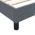 Cama box spring con colchón terciopelo gris oscuro 80x210