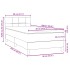 Cama box spring con colchón cuero sintético negro 80x220