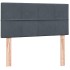 Cama box spring con colchón terciopelo gris oscuro 90x220