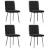 Sillas de comedor 4 unidades terciopelo