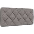 Estructura cama con LED sin colchón tela gris taupe 100x200