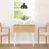 Mesa de comedor de madera maciza de caucho