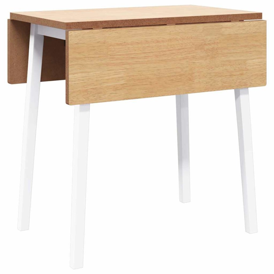 Mesa de comedor de madera maciza de caucho