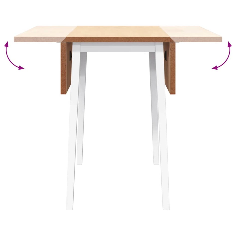 Mesa de comedor de madera maciza de caucho