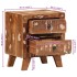 Mesita de noche 40x32x46 cm madera maciza