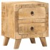 Mesita de noche de madera maciza de mango rugosa 40x32x46