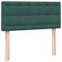 Cama box spring con colchón terciopelo verde oscuro 90x210