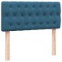 Cama box spring con colchón terciopelo azul oscuro 80x210
