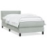 Cama box spring con colchón terciopelo gris claro 90x210