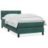 Cama box spring con colchón terciopelo verde oscuro 90x210