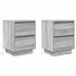 Mesillas de noche con luces LED 2 uds gris sonoma 38x34x50