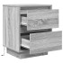 Mesillas de noche con luces LED 2 uds gris sonoma 38x34x50