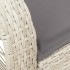 Silla mecedora de jardín con cojines ratán sintético gris