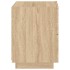 Mesitas de noche luces LED 2 uds madera ingeniería roble