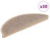 Alfombra autoadhesiva escalera sisal 30 uds beige