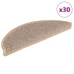 Alfombra autoadhesiva escalera sisal 30 uds beige claro