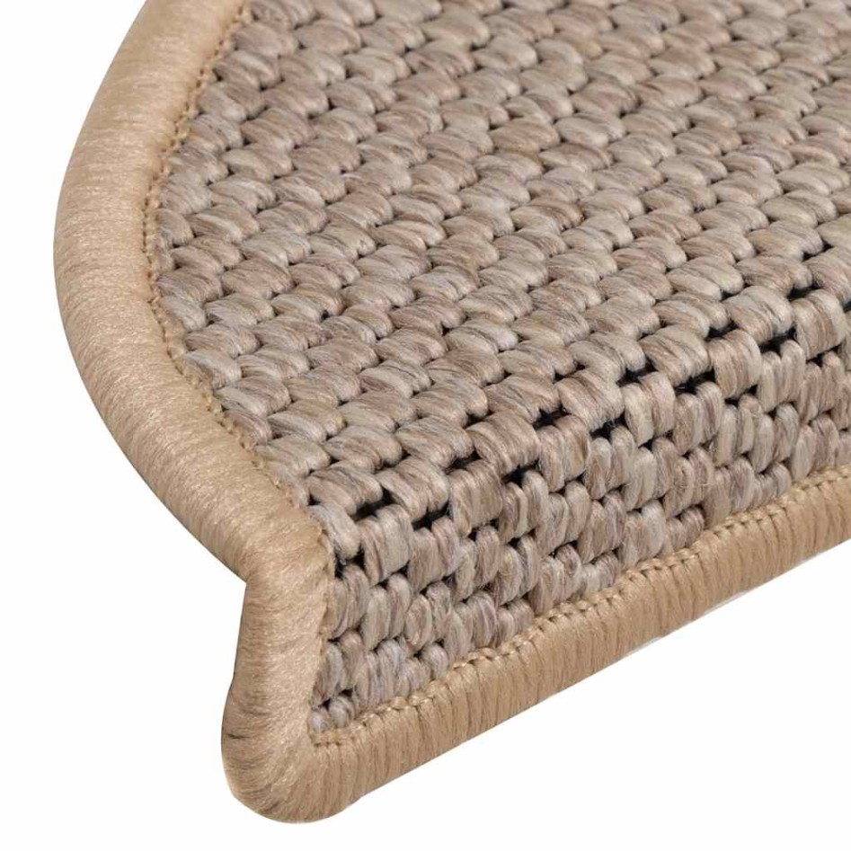 Alfombra autoadhesiva escalera sisal 30 uds beige