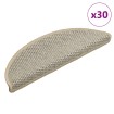 Alfombra autoadhesiva escalera sisal 30 uds verde claro