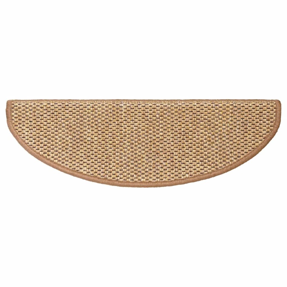 Alfombra autoadhesiva escalera sisal 30 uds 65x21x4 cm