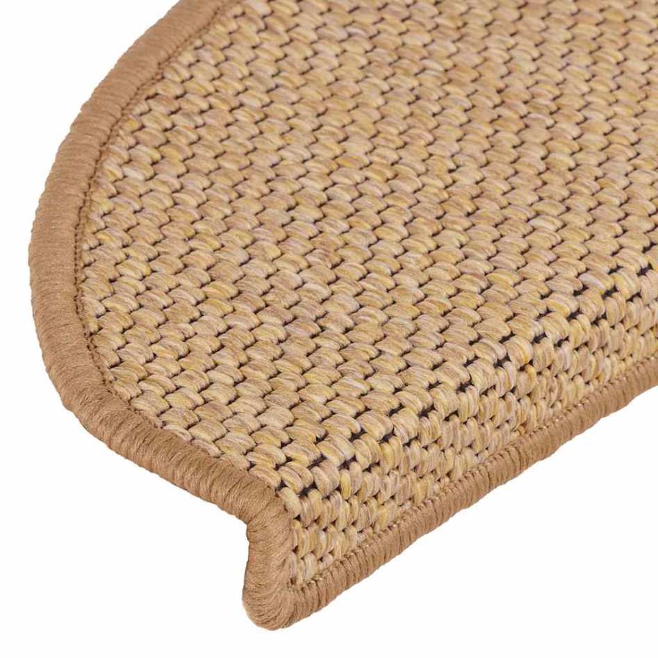 Alfombra autoadhesiva escalera sisal 30 uds 65x21x4 cm