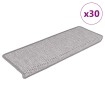 Alfombra autoadhesiva escalera sisal 30 uds 65x21x4 cm Platina