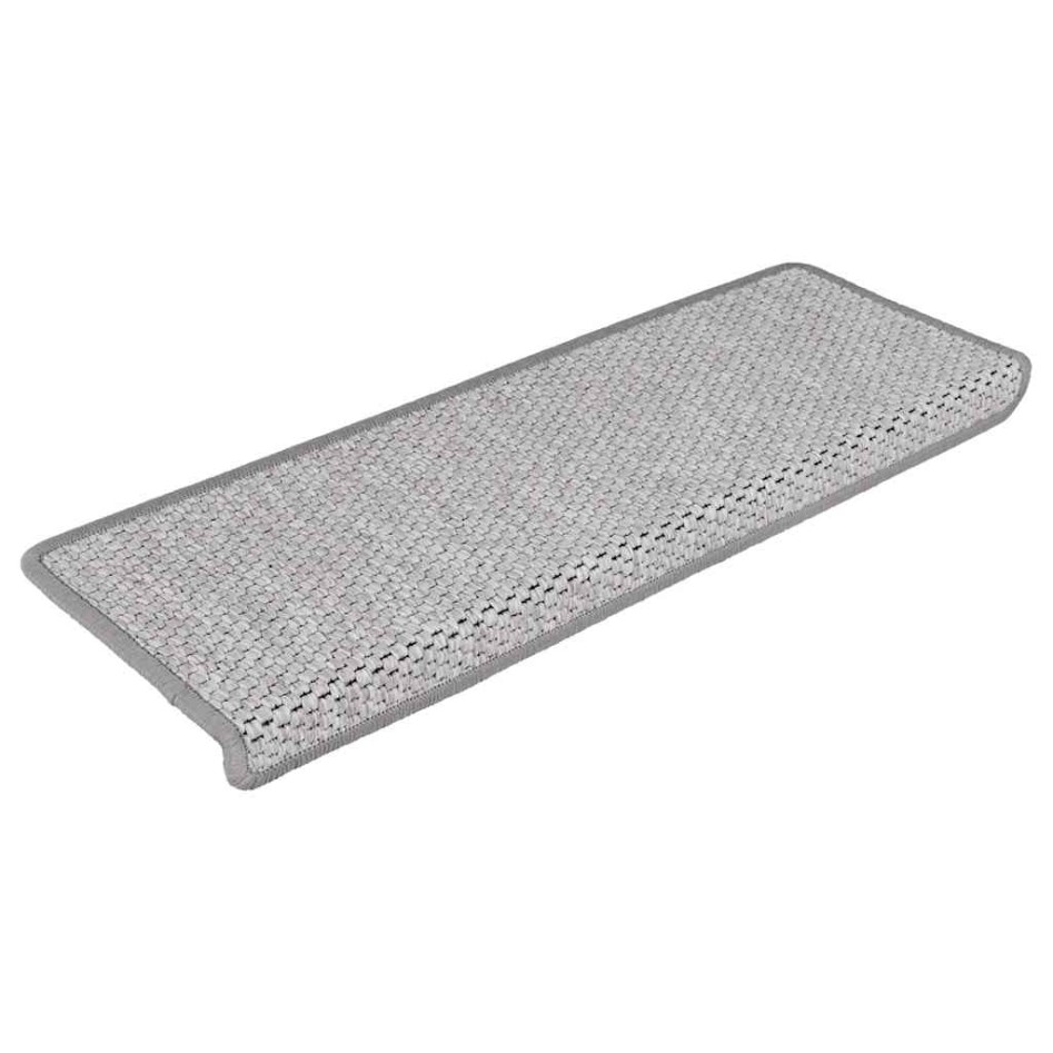 Alfombra autoadhesiva escalera sisal 30 uds 65x21x4 cm