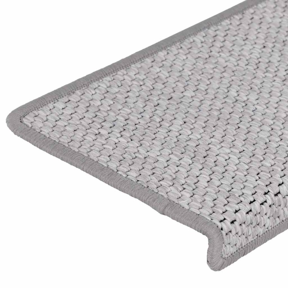 Alfombra autoadhesiva escalera sisal 30 uds 65x21x4 cm