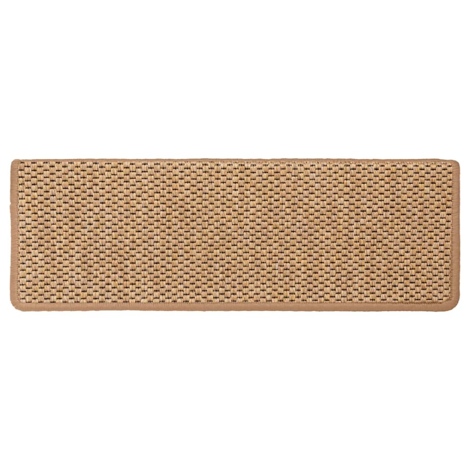 Alfombra autoadhesiva escalera sisal 30 uds 65x21x4 cm