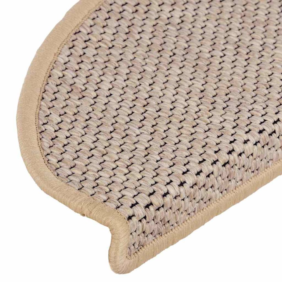 Alfombra autoadhesiva escalera sisal 30 uds beige