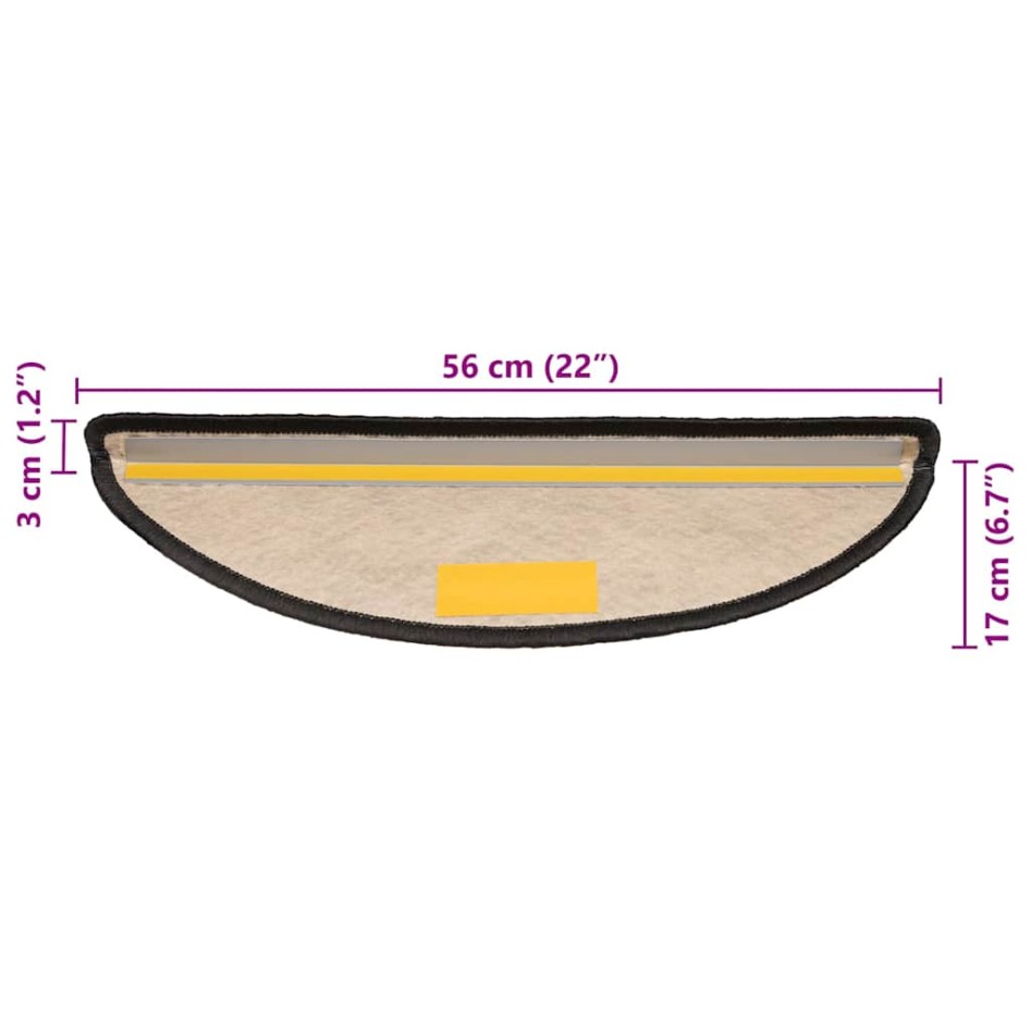 Alfombra autoadhesiva escalera sisal 30 uds