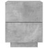 Mesita de noche luces LED 2 uds madera ingeniería gris