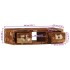 Mueble de TV de pared madera maciza reciclada 100x32x25
