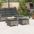 Taburetes de jardín con cojines 2 uds gris 55x55x36
