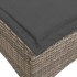 Taburetes de jardín con cojines 2 uds gris 55x55x36