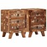 Mesilla de noche 2 uds 37x32x50 cm madera maciza