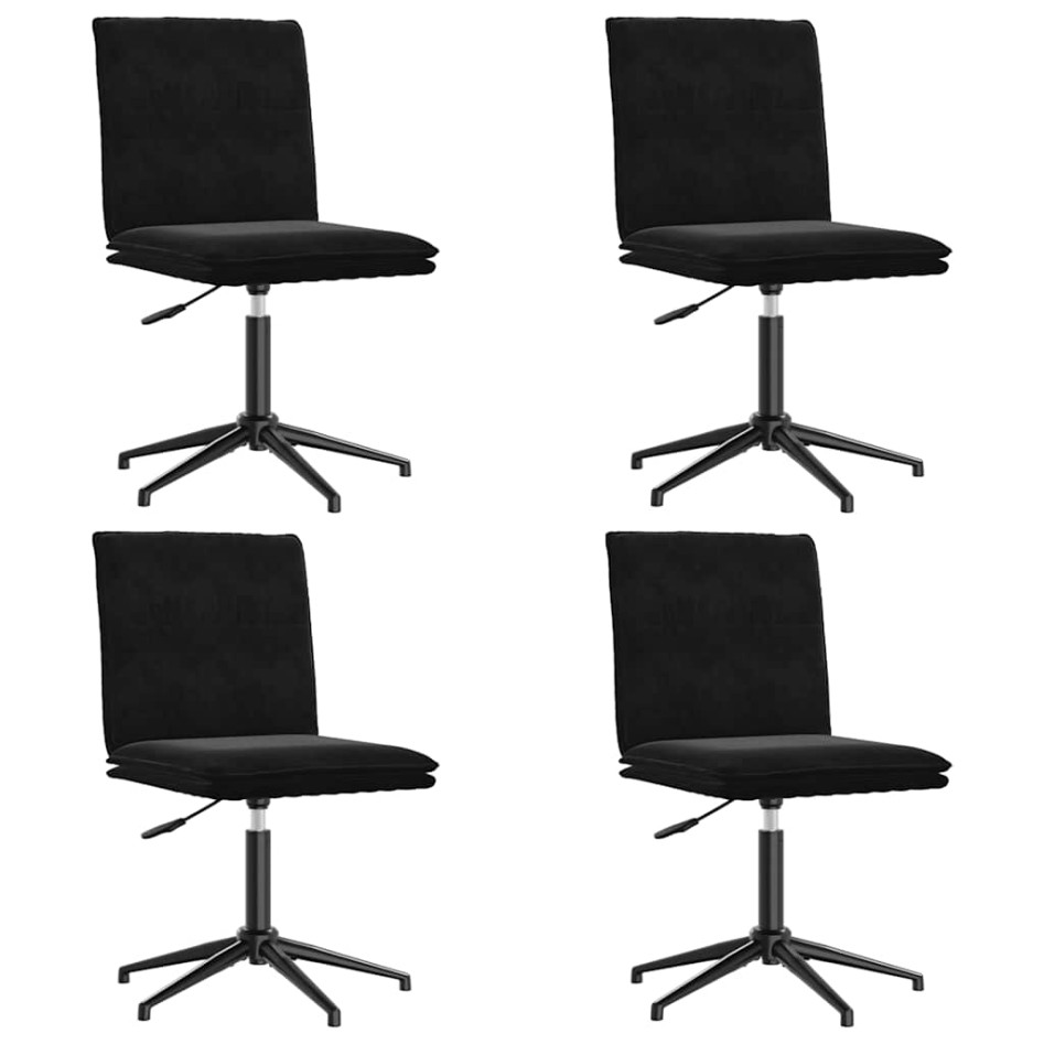 Sillas de comedor 4 unidades terciopelo