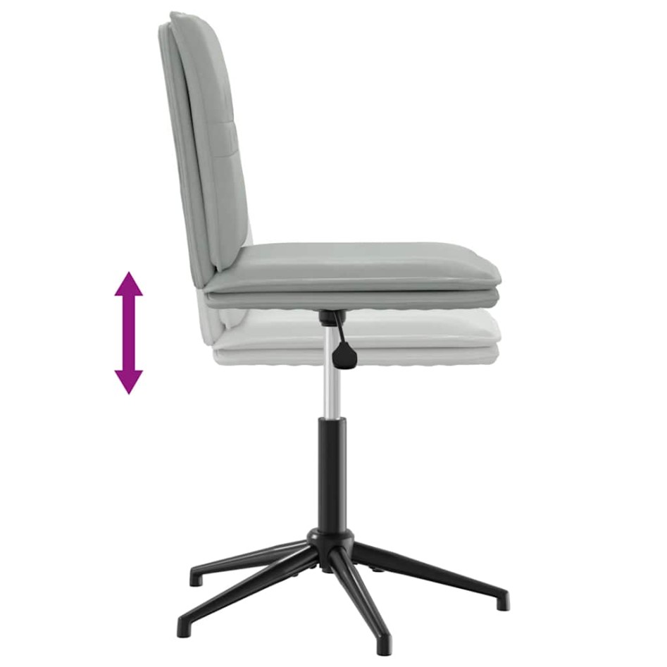 Sillas de comedor giratorias 6 uds terciopelo gris