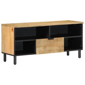 Mueble de TV madera maciza de mango marrón 100x33x46