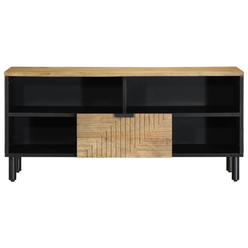 Mueble de TV madera maciza de mango marrón 100x33x46