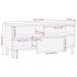 Mueble de TV madera maciza de mango marrón 100x33x46