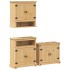 Juego de muebles de baño Corona 3 pzas madera maciza