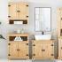 Juego de muebles de baño Corona 3 pzas madera maciza